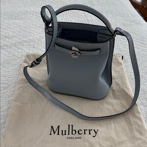 Mulberry Slate Blue Leather Shoulder Bag